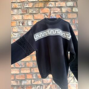 Carlo Colucci Men's Black Crewneck Sweater